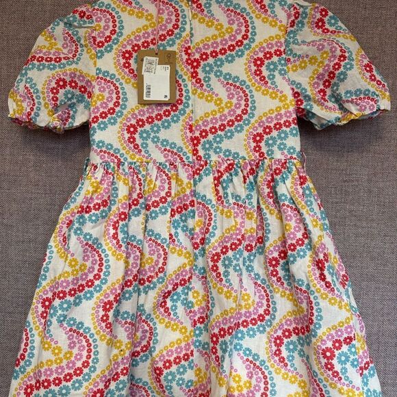 NWT Boden Red Cotton Linen Rainbow Dress - Picture 2 of 7